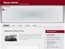 Tablet Screenshot of buonamicirestaurant.com